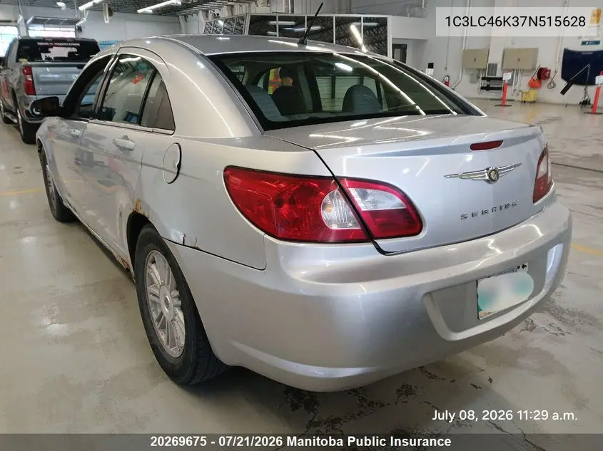 2007 Chrysler Sebring VIN: 1C3LC46K37N515628 Lot: 20269675