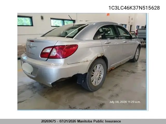 2007 Chrysler Sebring VIN: 1C3LC46K37N515628 Lot: 20269675