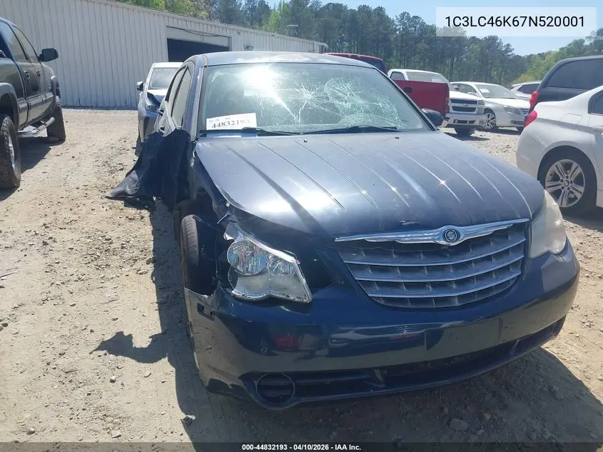 2007 Chrysler Sebring VIN: 1C3LC46K67N520001 Lot: 44832193