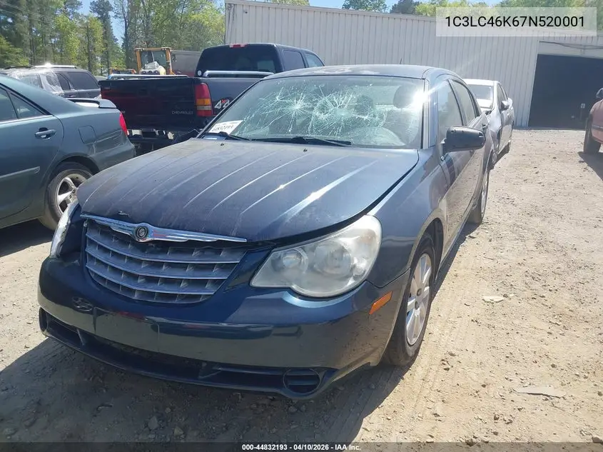 2007 Chrysler Sebring VIN: 1C3LC46K67N520001 Lot: 44832193
