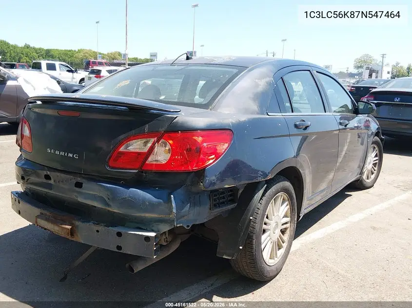 2007 Chrysler Sebring Touring VIN: 1C3LC56K87N547464 Lot: 45161522