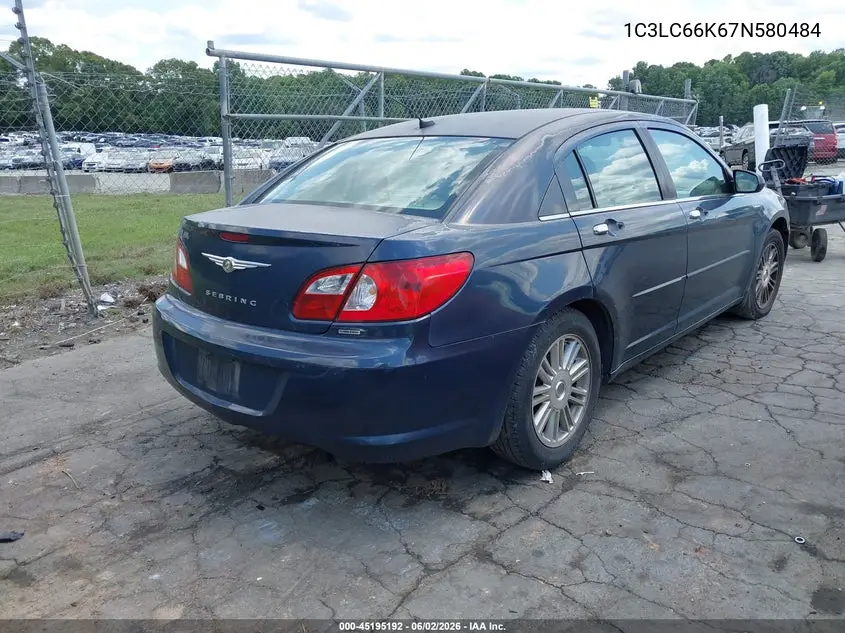 2007 Chrysler Sebring Limited VIN: 1C3LC66K67N580484 Lot: 45195192
