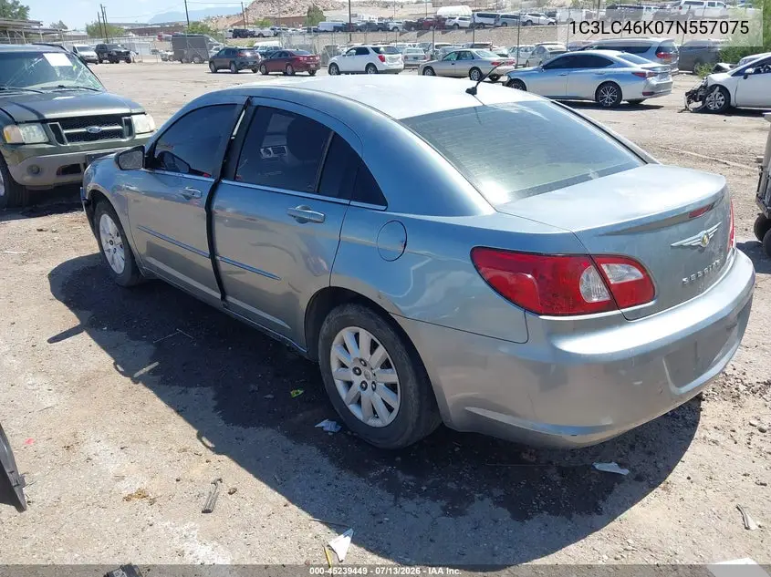 2007 Chrysler Sebring VIN: 1C3LC46K07N557075 Lot: 45239449