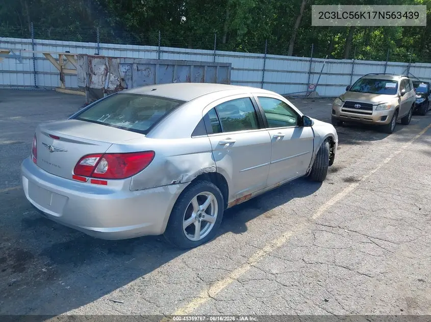 2007 Chrysler Sebring VIN: 2C3LC56K17N563439 Lot: 45359767