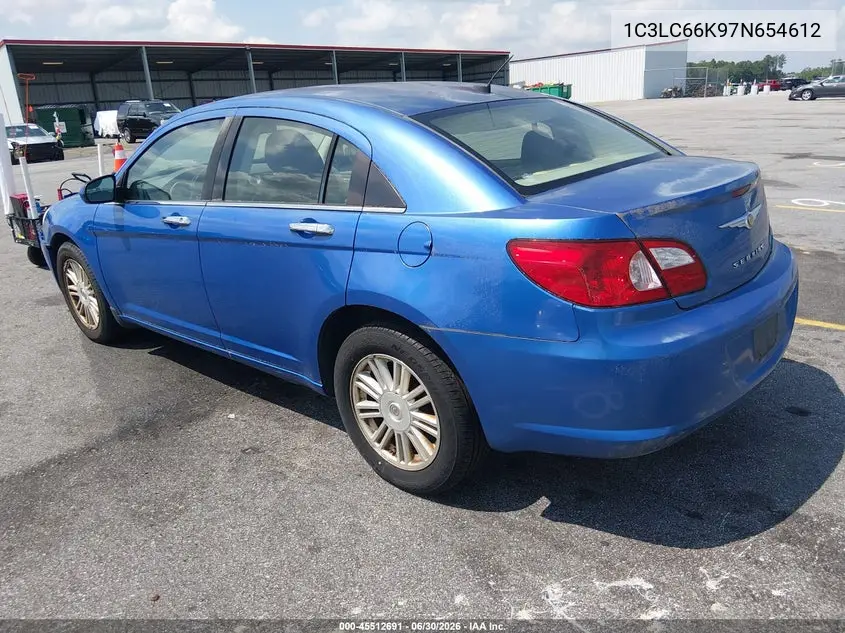 2007 Chrysler Sebring Limited VIN: 1C3LC66K97N654612 Lot: 45512691