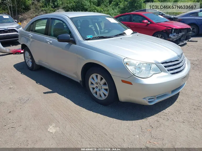 2007 Chrysler Sebring VIN: 1C3LC46K67N633687 Lot: 45648779