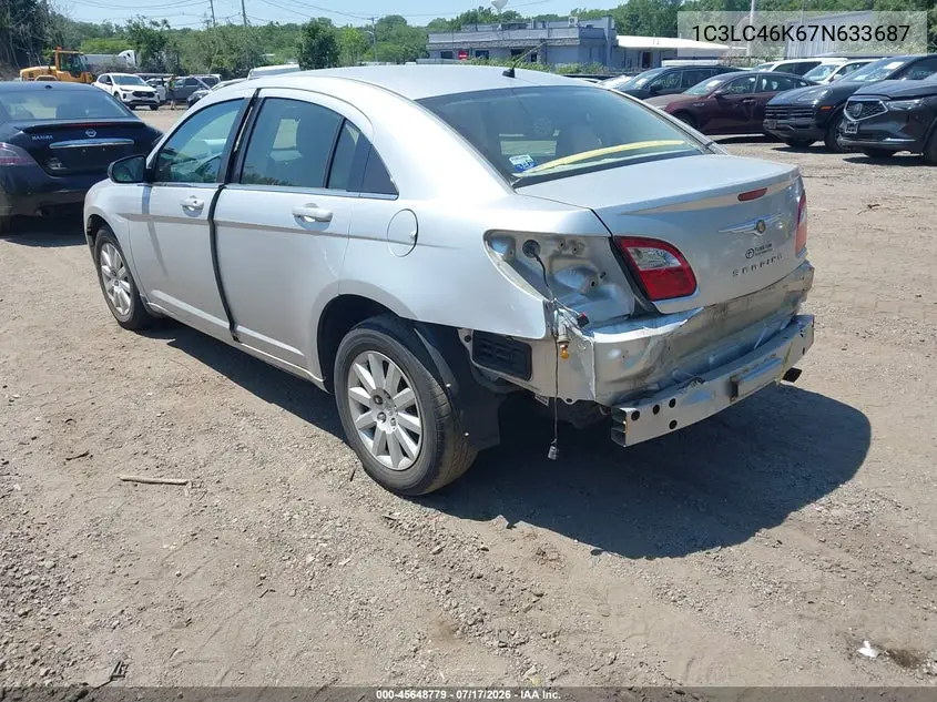 2007 Chrysler Sebring VIN: 1C3LC46K67N633687 Lot: 45648779