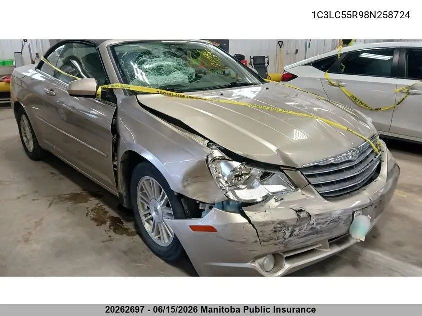 2008 Chrysler Sebring Touring VIN: 1C3LC55R98N258724 Lot: 20262697