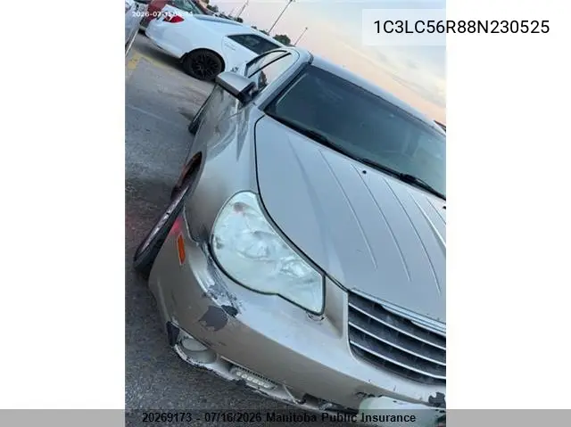 2008 Chrysler Sebring Touring VIN: 1C3LC56R88N230525 Lot: 20269173