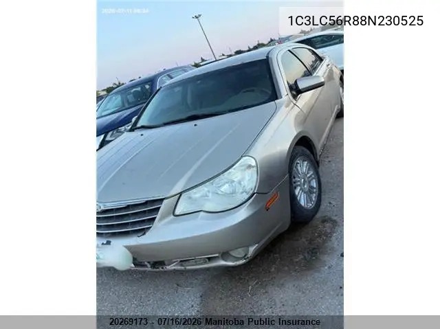2008 Chrysler Sebring Touring VIN: 1C3LC56R88N230525 Lot: 20269173