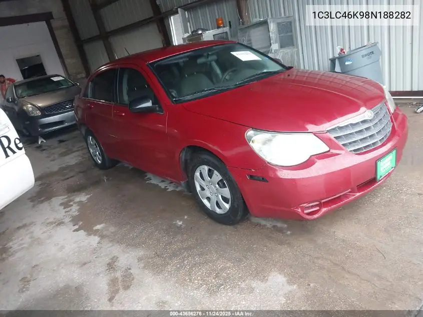 2008 Chrysler Sebring Lx VIN: 1C3LC46K98N188282 Lot: 43656276