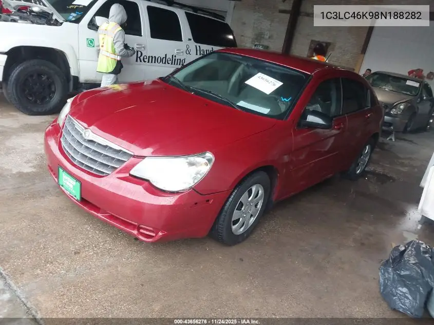 2008 Chrysler Sebring Lx VIN: 1C3LC46K98N188282 Lot: 43656276