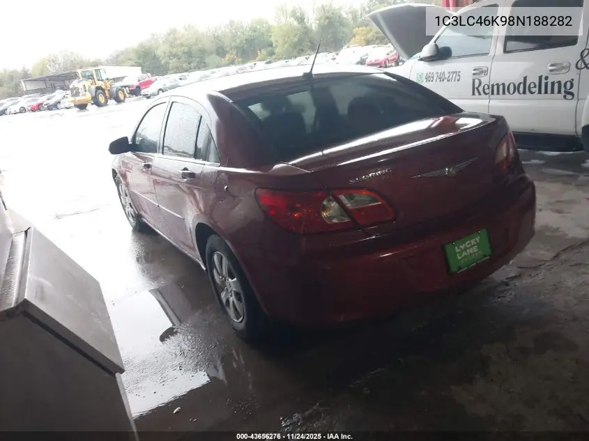 2008 Chrysler Sebring Lx VIN: 1C3LC46K98N188282 Lot: 43656276