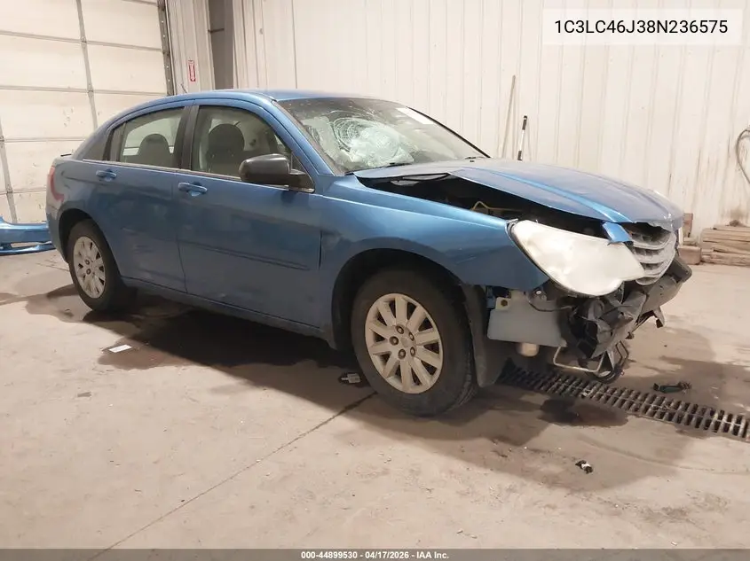 2008 Chrysler Sebring Lx VIN: 1C3LC46J38N236575 Lot: 44899530