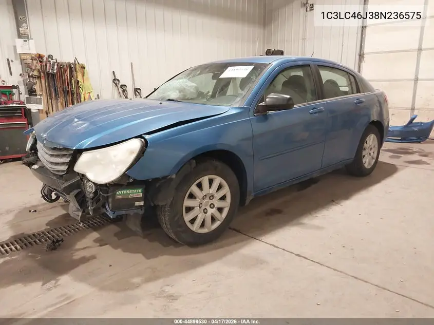 2008 Chrysler Sebring Lx VIN: 1C3LC46J38N236575 Lot: 44899530
