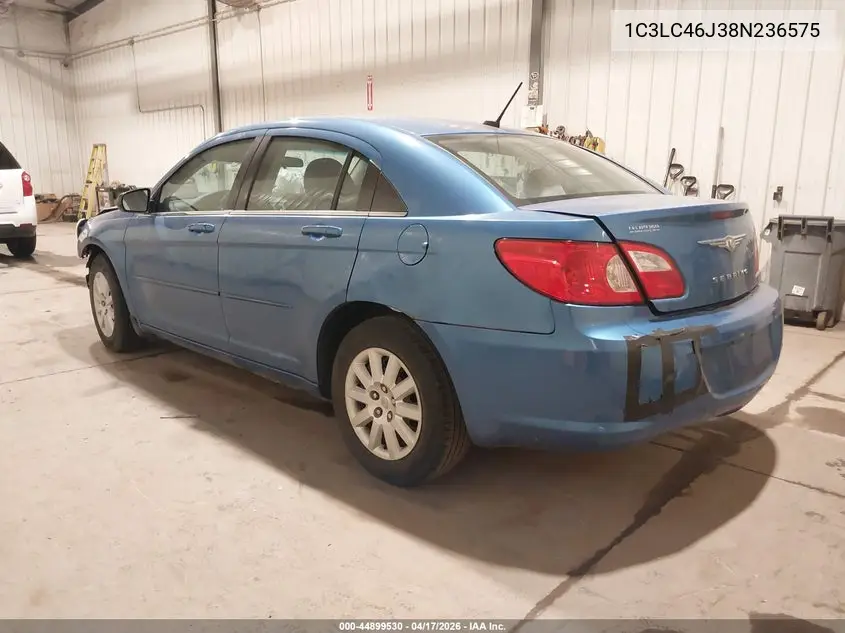 2008 Chrysler Sebring Lx VIN: 1C3LC46J38N236575 Lot: 44899530