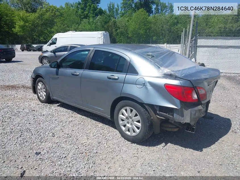 2008 Chrysler Sebring Lx VIN: 1C3LC46K78N284640 Lot: 44917558