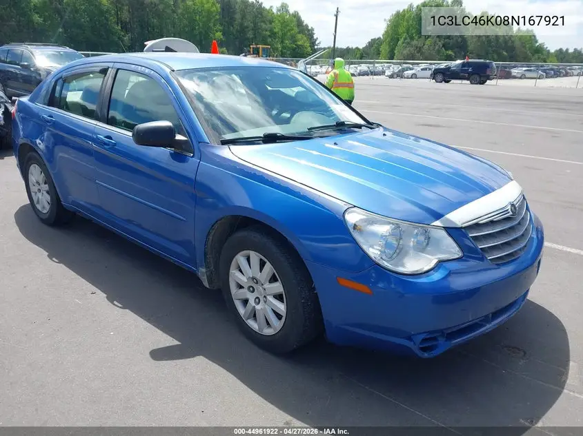 2008 Chrysler Sebring Lx VIN: 1C3LC46K08N167921 Lot: 44961922
