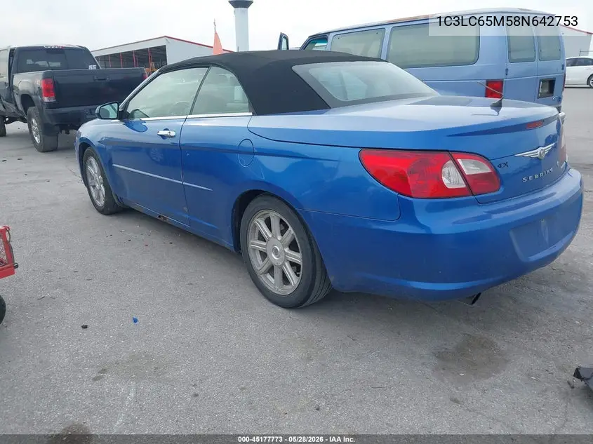 2008 Chrysler Sebring Limited VIN: 1C3LC65M58N642753 Lot: 45177773