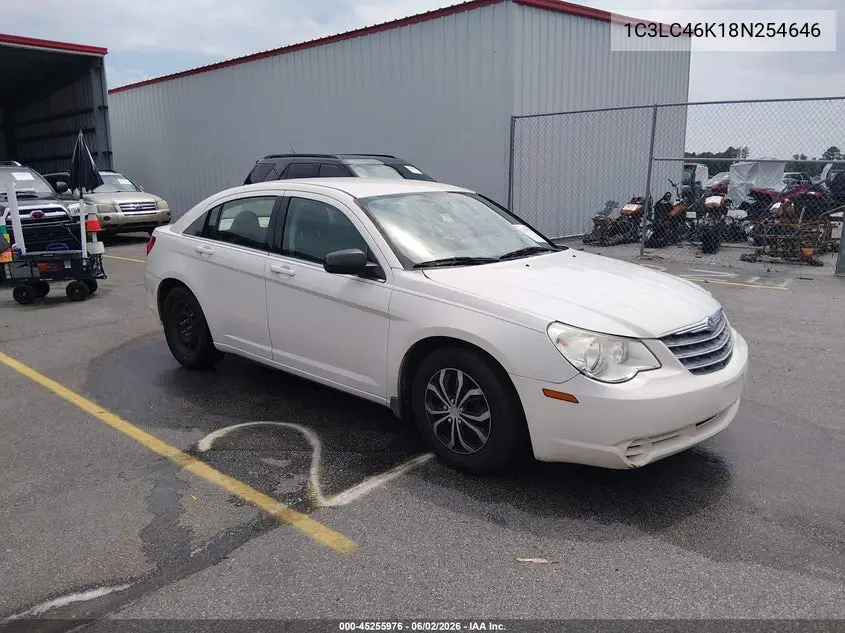 2008 Chrysler Sebring Lx VIN: 1C3LC46K18N254646 Lot: 45255976