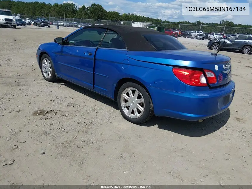 2008 Chrysler Sebring Limited VIN: 1C3LC65M58N167184 Lot: 45273679