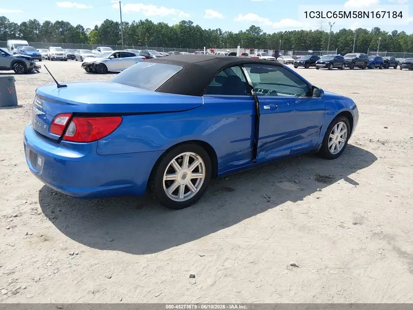 2008 Chrysler Sebring Limited VIN: 1C3LC65M58N167184 Lot: 45273679