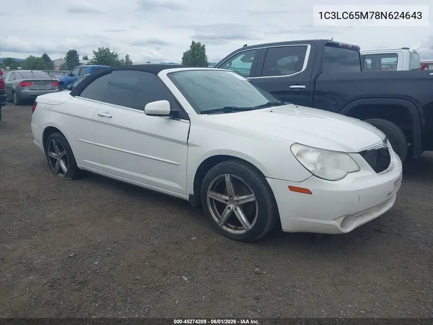 2008 Chrysler Sebring Limited VIN: 1C3LC65M78N624643 Lot: 45274209