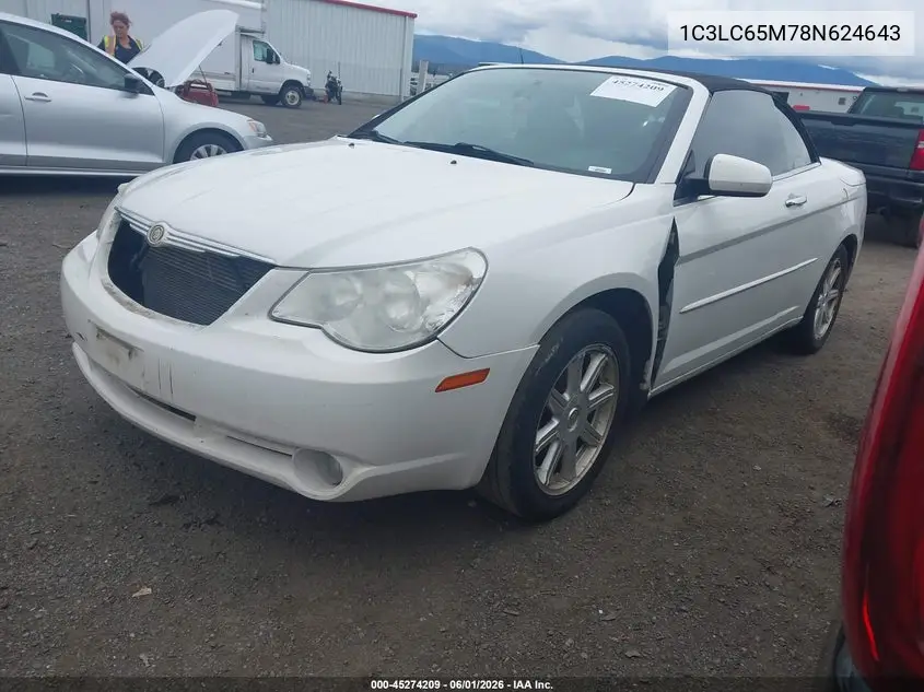 2008 Chrysler Sebring Limited VIN: 1C3LC65M78N624643 Lot: 45274209