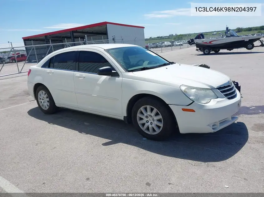 2008 Chrysler Sebring Lx VIN: 1C3LC46K98N204397 Lot: 45370758