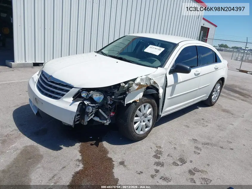 2008 Chrysler Sebring Lx VIN: 1C3LC46K98N204397 Lot: 45370758