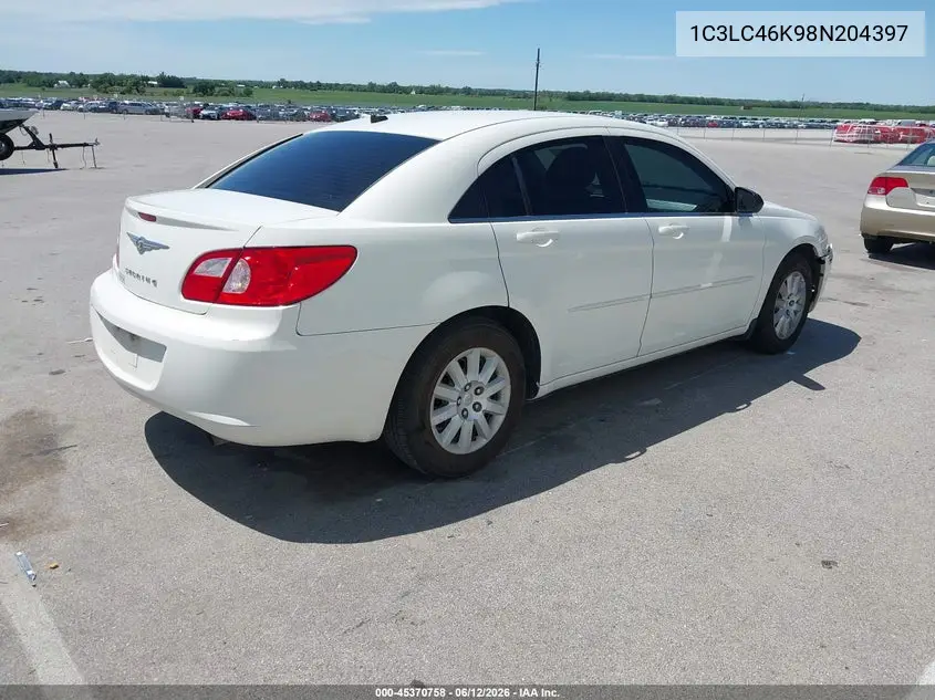 2008 Chrysler Sebring Lx VIN: 1C3LC46K98N204397 Lot: 45370758