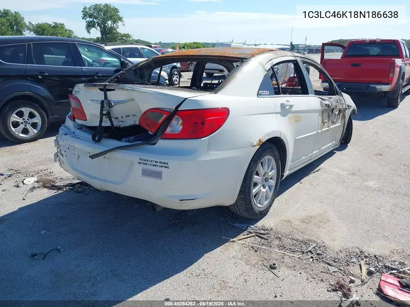 2008 Chrysler Sebring Lx VIN: 1C3LC46K18N186638 Lot: 45394262
