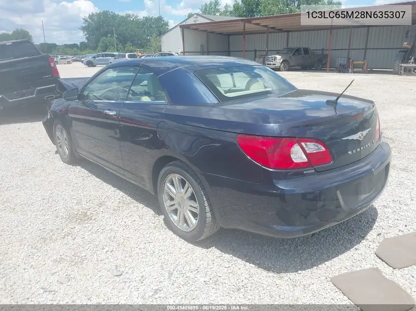 2008 Chrysler Sebring Limited VIN: 1C3LC65M28N635307 Lot: 45405695