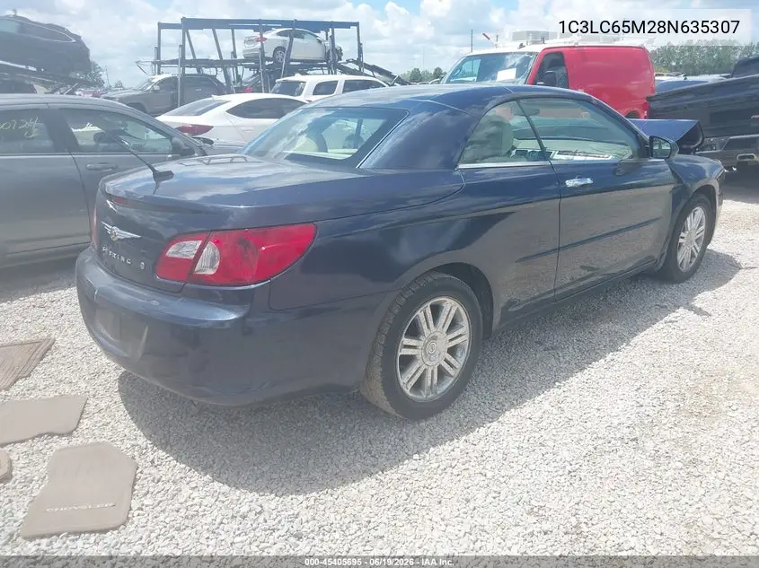 2008 Chrysler Sebring Limited VIN: 1C3LC65M28N635307 Lot: 45405695