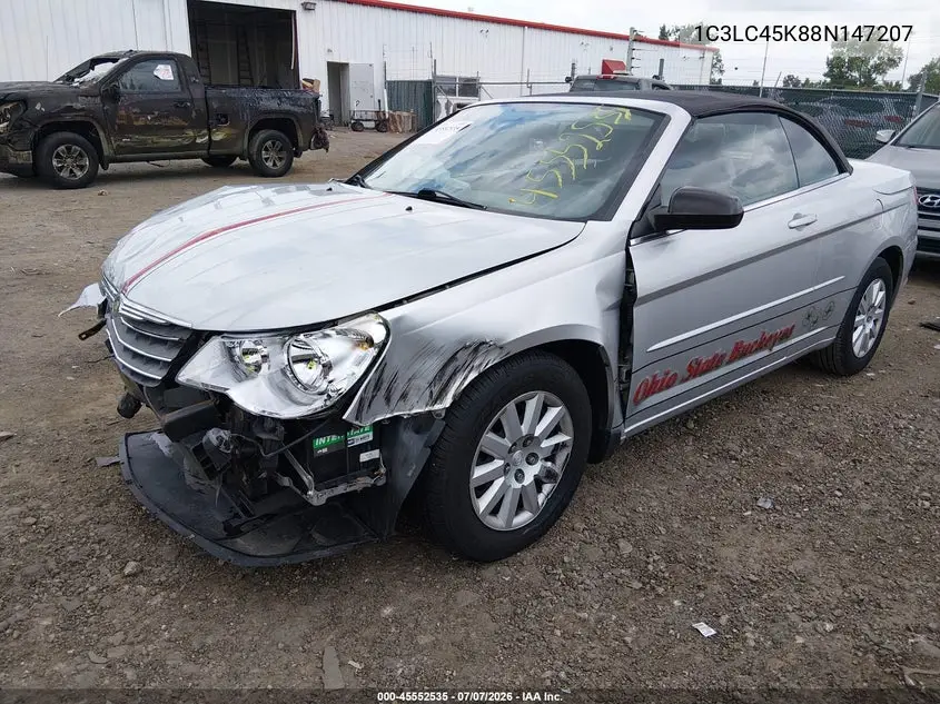 2008 Chrysler Sebring Lx VIN: 1C3LC45K88N147207 Lot: 45552535