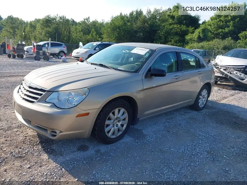 2008 Chrysler Sebring Lx VIN: 1C3LC46K98N124257 Lot: 45560825