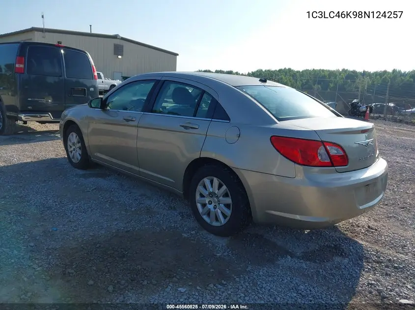 2008 Chrysler Sebring Lx VIN: 1C3LC46K98N124257 Lot: 45560825