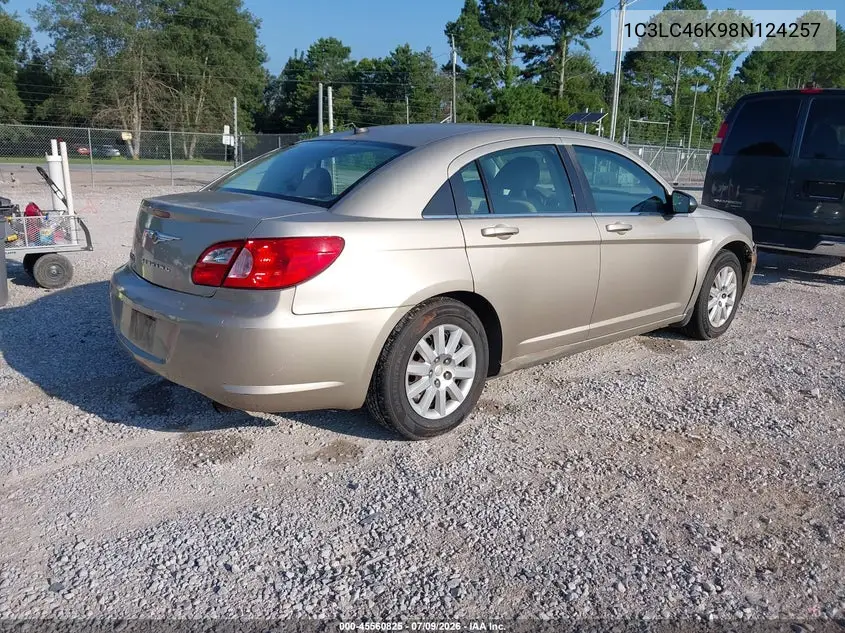 2008 Chrysler Sebring Lx VIN: 1C3LC46K98N124257 Lot: 45560825