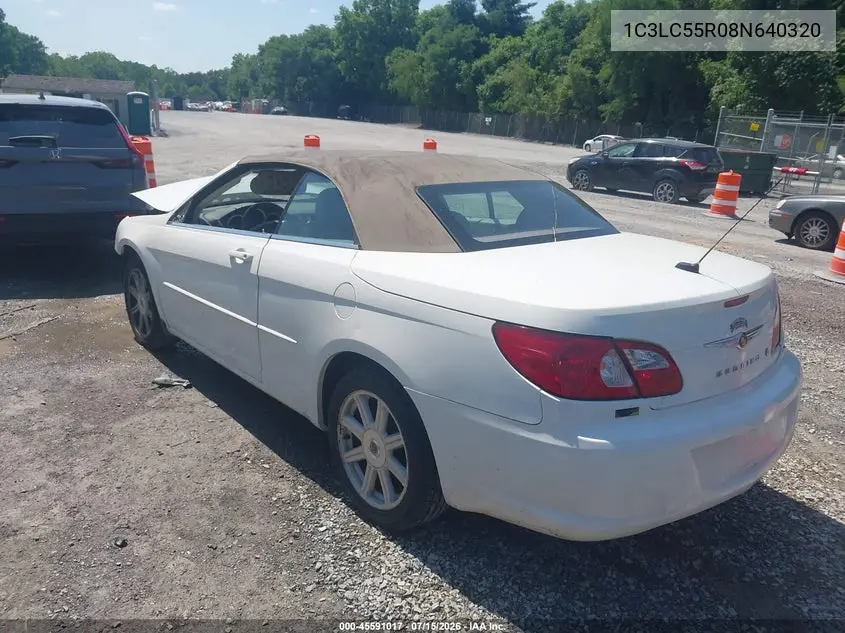 2008 Chrysler Sebring Touring VIN: 1C3LC55R08N640320 Lot: 45591017