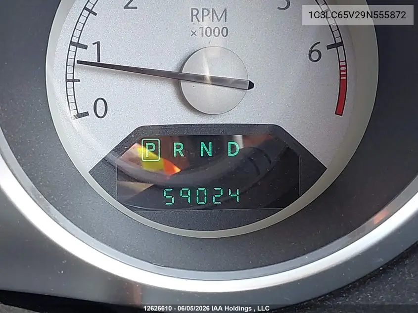 2009 Chrysler Sebring Limited VIN: 1C3LC65V29N555872 Lot: 12626610
