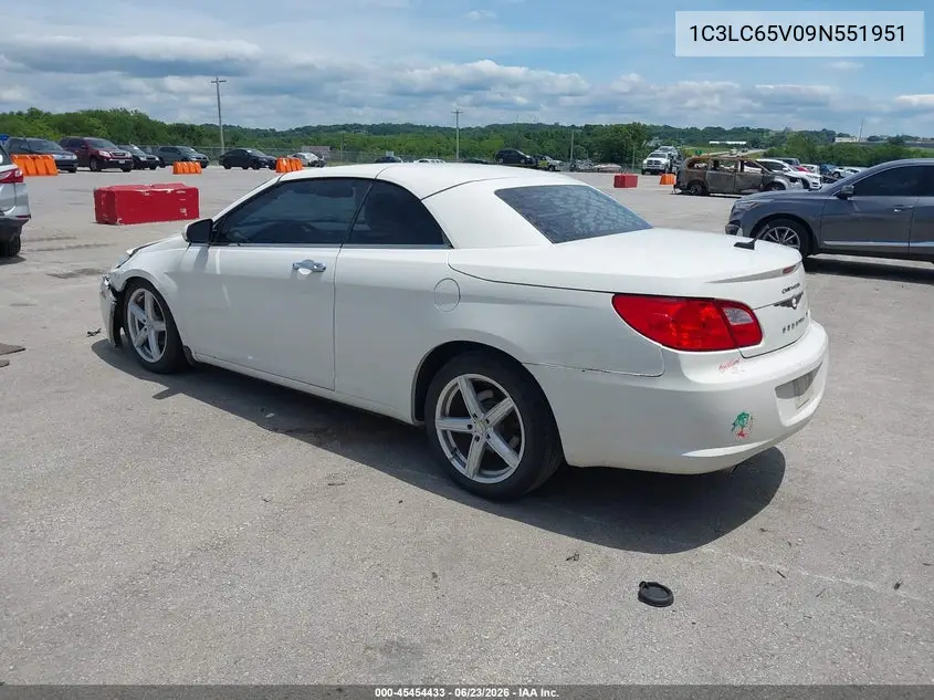 2009 Chrysler Sebring Limited VIN: 1C3LC65V09N551951 Lot: 45454433