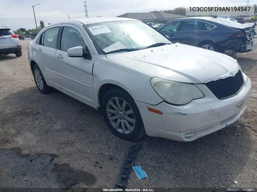 2010 Chrysler Sebring Limited VIN: 1C3CC5FD9AN194547 Lot: 45039455