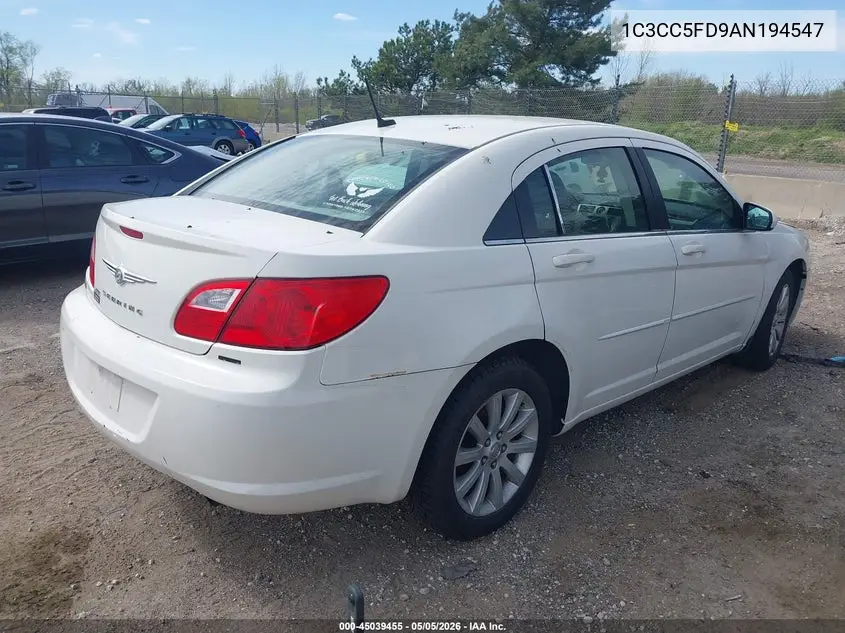 2010 Chrysler Sebring Limited VIN: 1C3CC5FD9AN194547 Lot: 45039455