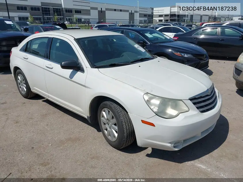 2010 Chrysler Sebring Touring VIN: 1C3CC4FB4AN187238 Lot: 45062565