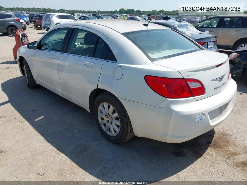 2010 Chrysler Sebring Touring VIN: 1C3CC4FB4AN187238 Lot: 45062565