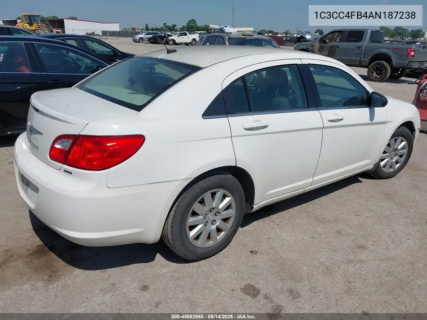 2010 Chrysler Sebring Touring VIN: 1C3CC4FB4AN187238 Lot: 45062565