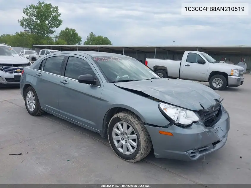 2010 Chrysler Sebring Touring VIN: 1C3CC4FB8AN210519 Lot: 45111357