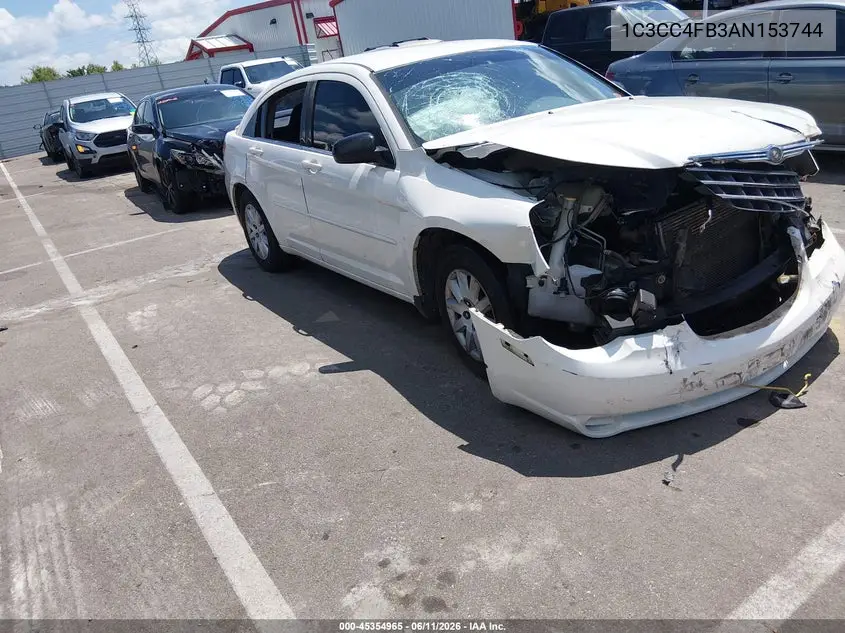 2010 Chrysler Sebring Touring VIN: 1C3CC4FB3AN153744 Lot: 45354965