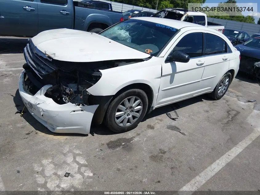 2010 Chrysler Sebring Touring VIN: 1C3CC4FB3AN153744 Lot: 45354965