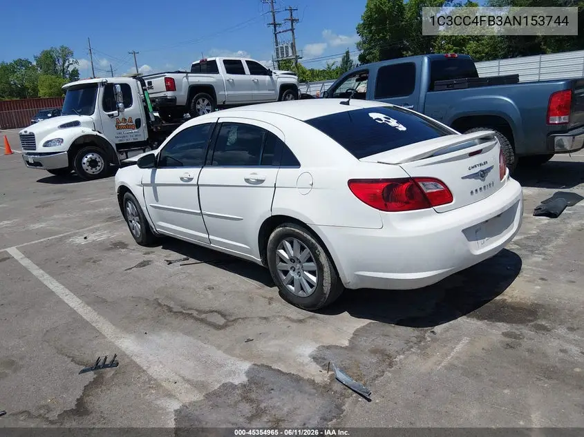 2010 Chrysler Sebring Touring VIN: 1C3CC4FB3AN153744 Lot: 45354965